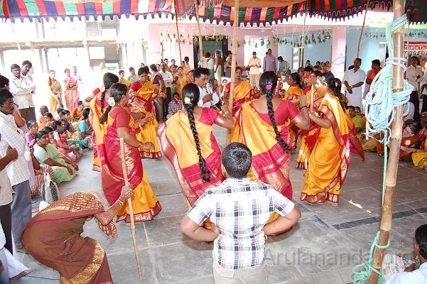 DSC_0137.JPG - Kolattam during the Kumbhabhishekam Festivities